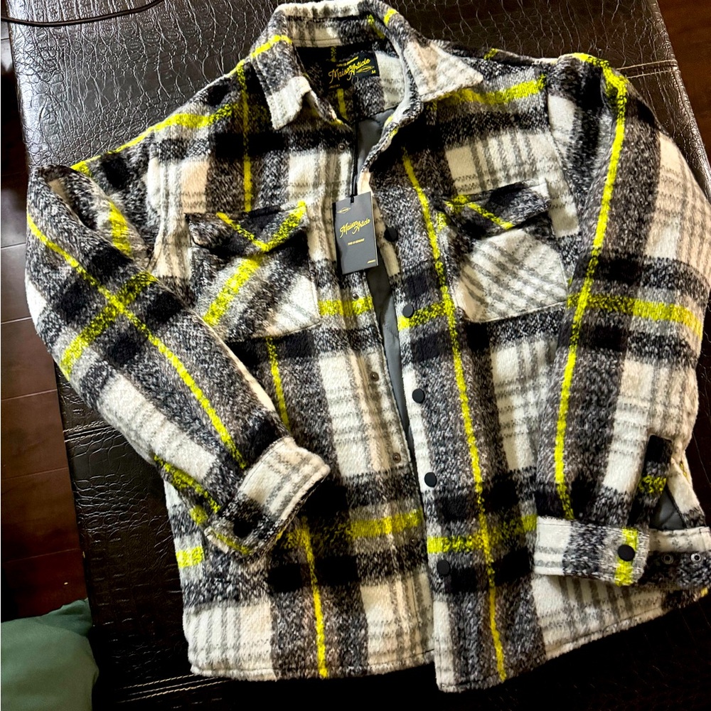 Maison article plaid quilted button up